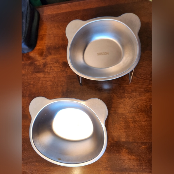 Other - Stainless Steel Pet Water/Food Bowls with Stand